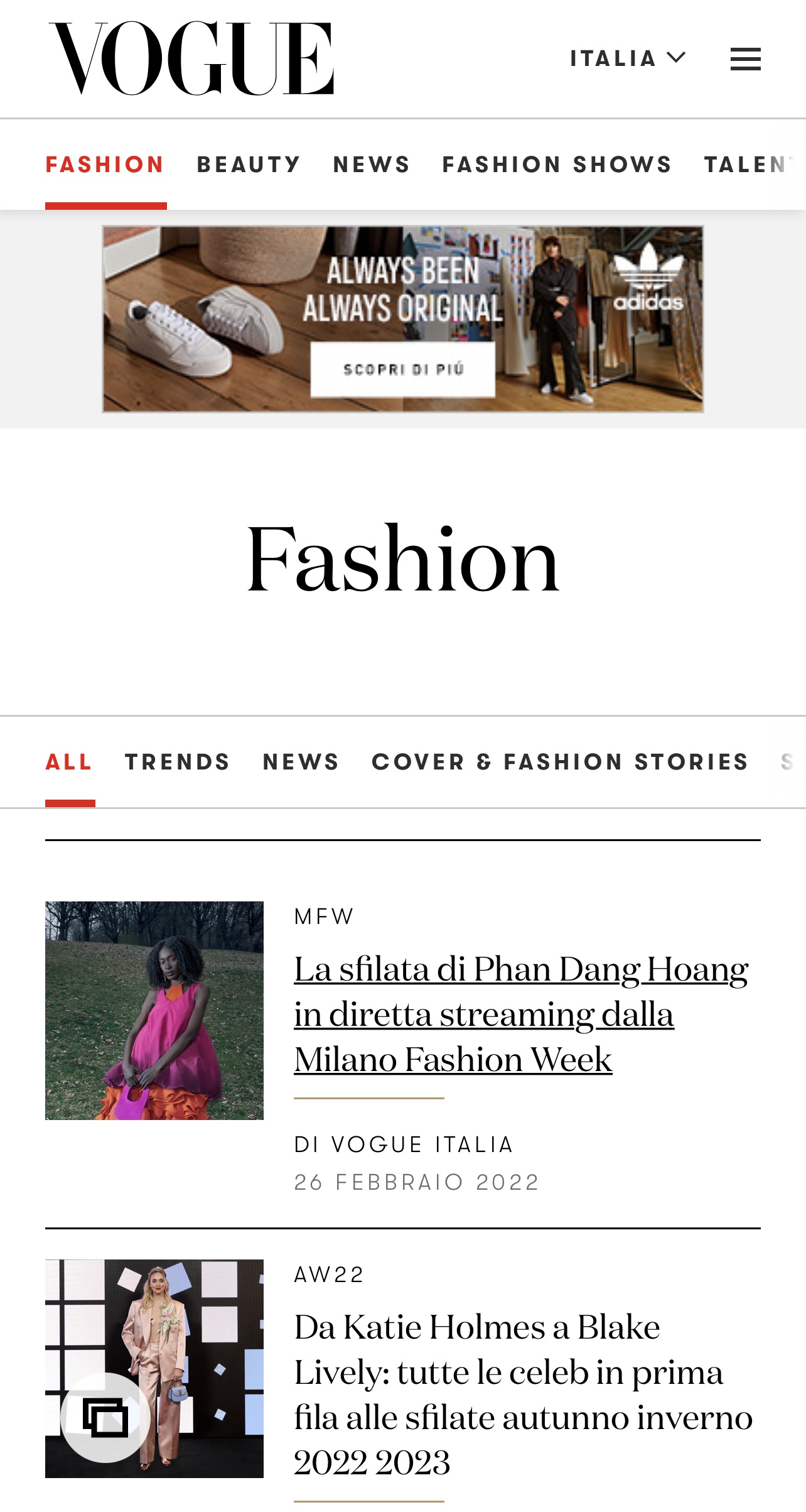 NTK Phan Đăng Hoàng ra mắt BST mới được trình làng trên website của Vogue Italia